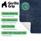 GORILLA GRIP Bath Rug Mat 30x20, Thick Soft Absorbent Chenille, Quick Dry - Image 2