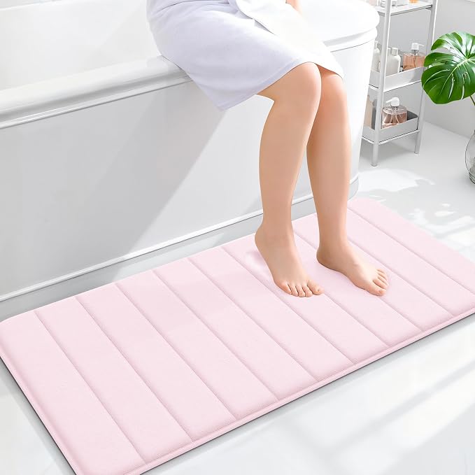 OLANLY Memory Foam Long Bathroom Rugs Runner 44x20, Super Soft Absorbent Bath by OLANLY