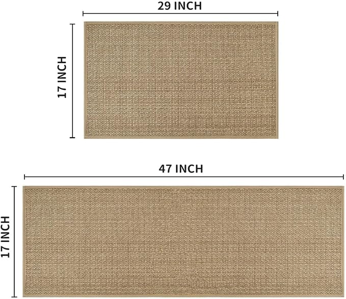 Artoid Mode Washable Non Slip Kitchen Rugs and Mats Set of 2, Rubber Backing - Image 6