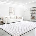 White Rabbit Plush Rug 5'x7', Fluffy Shaggy Area Rug by CHOVY