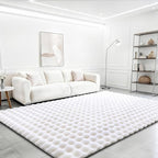 White Rabbit Plush Rug 5'x7', Fluffy Shaggy Area Rug by CHOVY