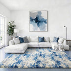 Ophanie 6x9 Blue and Gray Area Rugs by Ophanie