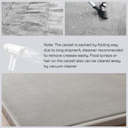 MAXYOYO Grey Coral Velvet Area Rug, Thick Japanese Tatami Mat Living Room Carpet - Image 4