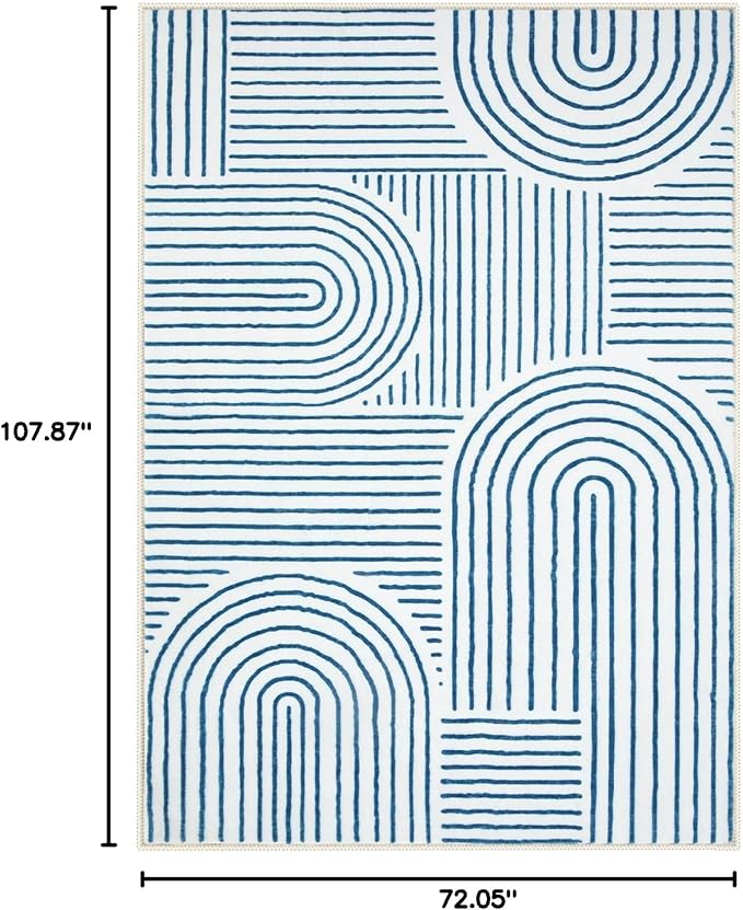Lahome Abstract 6x9 Area Rugs, Soft Washable Rugs - Image 2