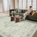 Rugxara 8x10 Washable Area Rug for Living Room, Extra Large Vintage Boho Rugs by Rugxara