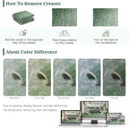 DCX Abstract Area Rug 8x10, Washable Green Modern Rug - Image 7