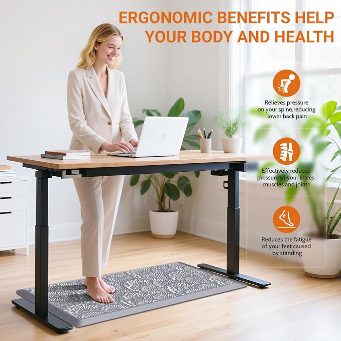 Mattitude Kitchen Mat, 17.3x39in Heavy Duty Ergonomic Comfort Foam Standing - Image 4