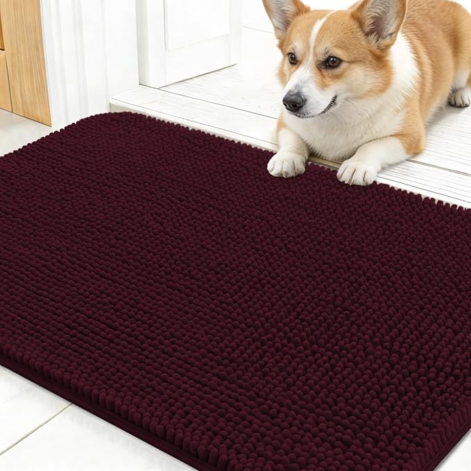 OLANLY Dog Door Mat for Muddy Paws 30x17, Absorbs Moisture and Dirt, Absorbent by OLANLY
