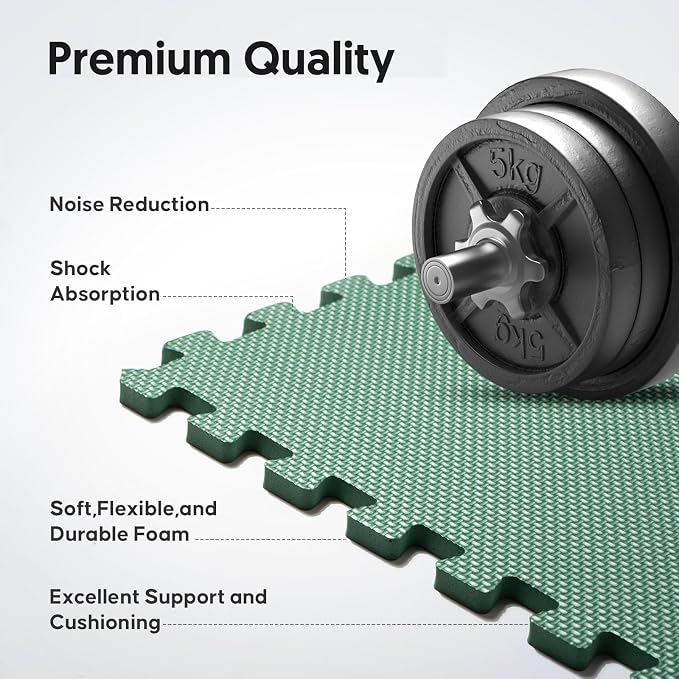 36 Pack Home Gym Mat, Puzzle Exercise Mat, EVA Interlocking Foam Floor Tiles - Image 4