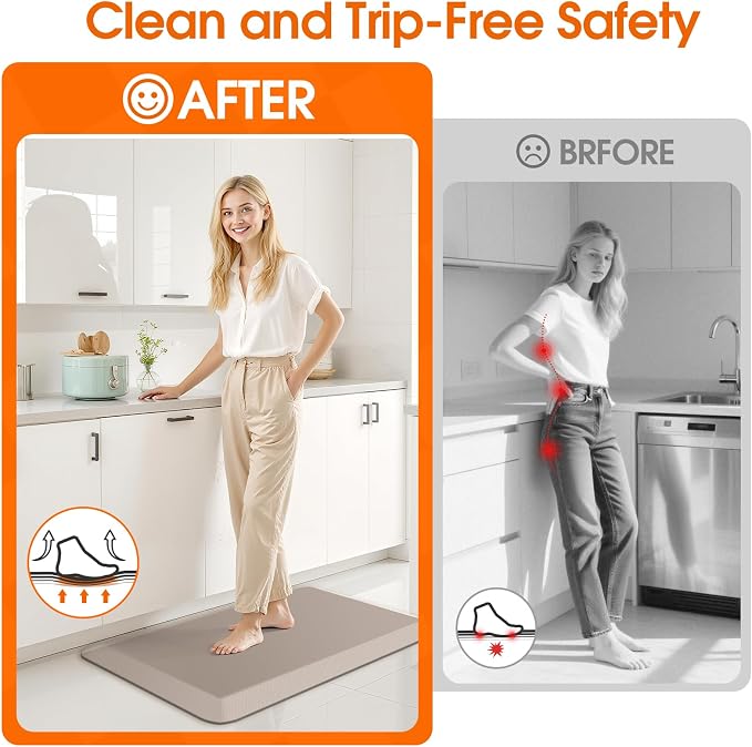 4/5 Inch Thicker Kitchen Mat, Cushioned Thick Floor Comfort Mat, - Image 5