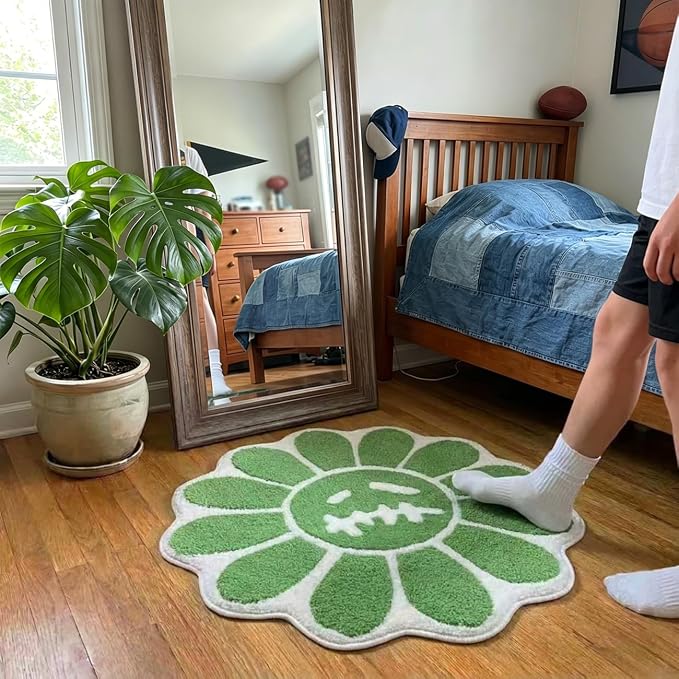 Trippy Happy Face Rug Cool Rugs Tufted Quick Dry Bath Mats - Image 6