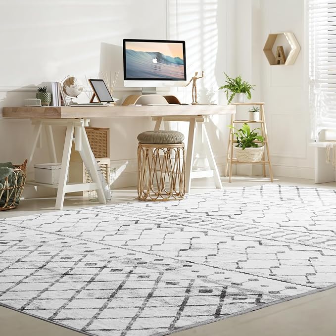 Lessymo Washable Area Rugs 6x9 for Bedroom Living Room Kitchen, Ultra-Soft Faux - Image 3