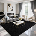 BENRON Fluffy Black Rugs for Living Room Bedroom 4x6, Soft Plush Fuzzy Shaggy by BENRON