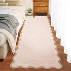 GarveeHome Scalloped Washable Runner Rug 2x6 Non Slip Kitchen Rugs Modern Beige by GarveeHome