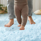 YJ.GWL Area Rugs for Living Room Bedroom, 4x6 Machine Washable Large Light Blue - Image 4