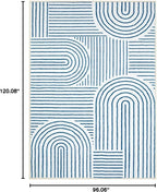 Lahome Abstract 8x10 Area Rugs, Soft Washable Blue Rugs 8x10 Living Room Rugs - Image 2