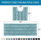 H.VERSAILTEX Bathroom Rugs Bath Rug Set 2 Piece Bathroom Contour Rug Toilet Mat - Image 2
