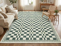 GarveeHome 5x7 Washable Rug for Living Room Contemporary Sage Green Geometric by GarveeHome