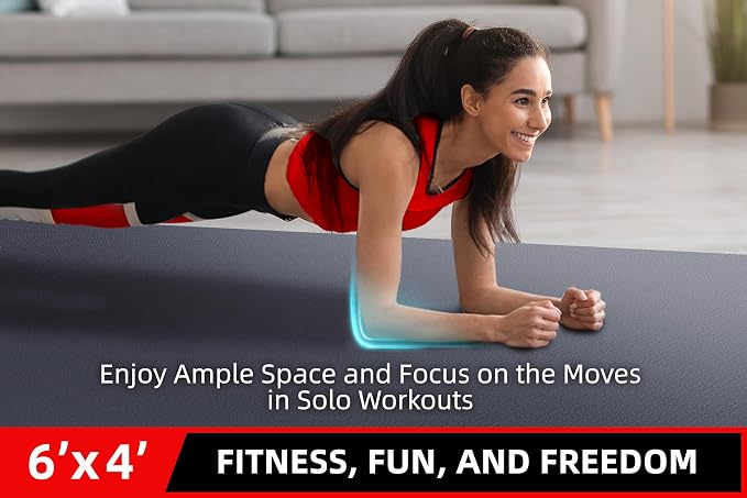GymCope Large Exercise Mat for Home Workout, - Image 3
