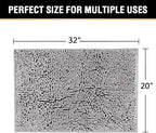 H.VERSAILTEX Microfiber Bath Rugs Chenille Floor Mat Ultra Soft Washable - Image 2