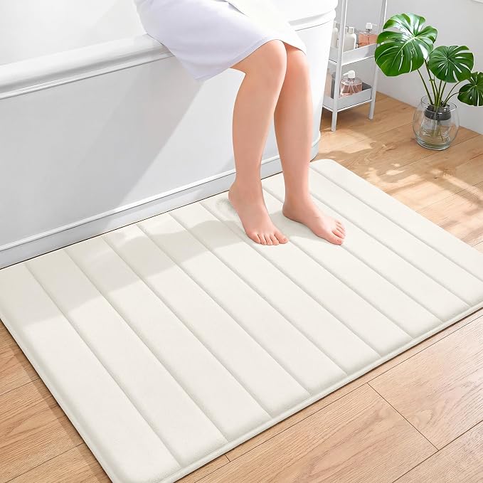 OLANLY Memory Foam Bath Mat 44x32, Super Soft Absorbent Bathroom Rugs, Quick Dry by OLANLY