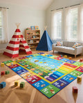 Unirea 4x6 Kids Rug for Playroom Bedroom Living Room, Washable Educational Play by UNIREA