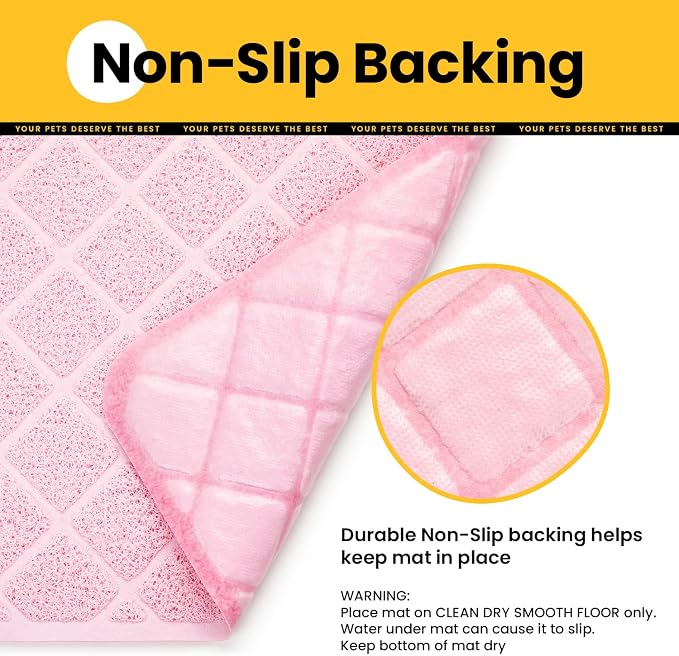 Conlun Cat Litter Mat Litter Trapping Mat, Less Waste Cat Litter Box Mat - Image 6