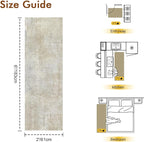 2x6 Ft Washable Runner Rug, Non-Slip Low Pile Hallway Kitchen Area Rug - Image 2