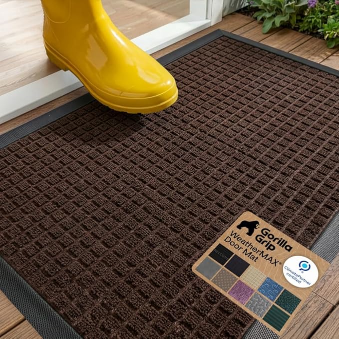 GORILLA GRIP 100% Waterproof All-Season WeatherMAX Doormat US Designed Natural by Unknown
