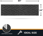 PURRUGS Dirt Trapping Door Mat 24" x 84", Non-Slip Machine Washable Entry Rug - Image 2