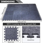 16 Pieces Thick Sound Absorbing Interlocking Floor Mats, High Density Piano - Image 3