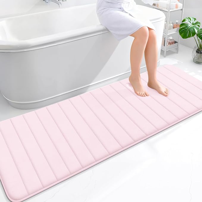 OLANLY Memory Foam Long Bathroom Rugs Runner 70x24, Super Soft Absorbent Bath by OLANLY