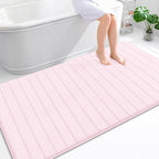 OLANLY Memory Foam Bath Mat 70x46, Super Soft Absorbent Bathroom Rugs, Quick Dry by OLANLY