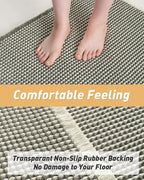 AMOAMI Upgraded Waffle Runner Rug Super Absorbent Non Slip Bath Mats - Image 3