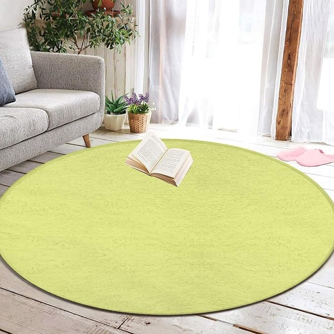 Room Sofa Yoga Soft Round Carpet, Home Decor Non Slip Kitchen Office Circle Rug - Image 5
