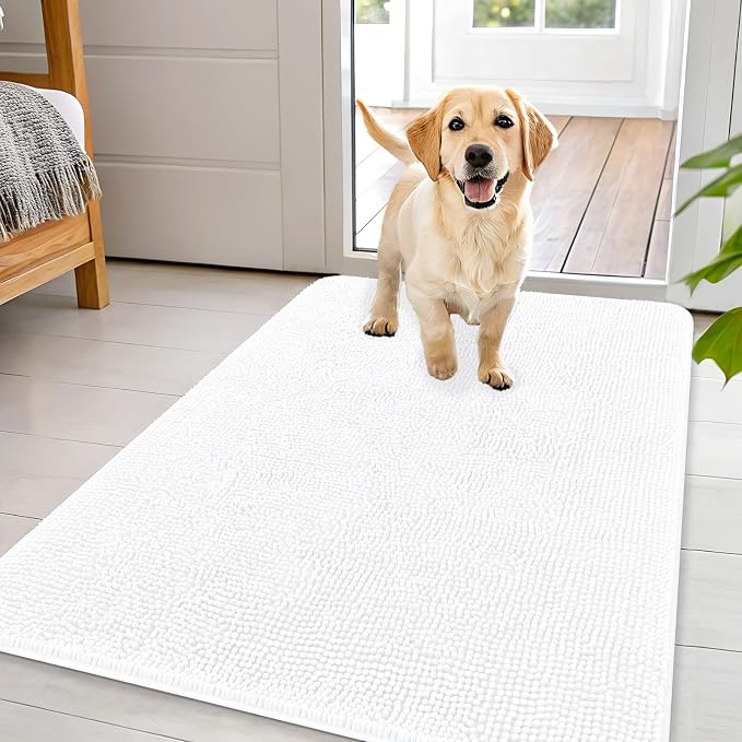 OLANLY Dog Door Mat for Muddy Paws 44x32, Absorbs Moisture and Dirt, Absorbent by OLANLY