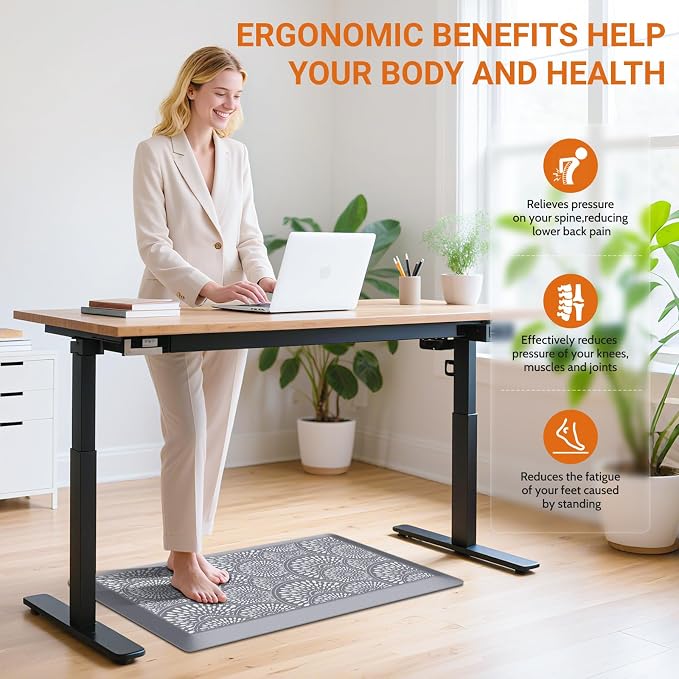 Mattitude 4/5 Inch Kitchen Mat, 20x36in Heavy Duty Ergonomic Comfort Foam - Image 5