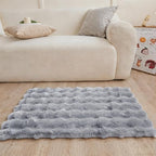 Gray Rabbit Plush Rug 2'x3', Fluffy Shaggy Area Rug - Image 2