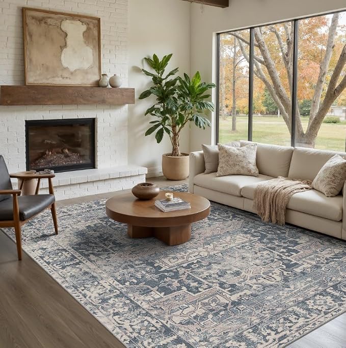 Rugxara 5x7 Area Rugs for Living Room Bedroom, Vintage Retro Boho Rug, Non Slip - Image 3