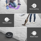 Shag Area Rugs for Bedroom Living Room, 6X9 Ultra Soft White Fluffy Area Rugs - Image 7