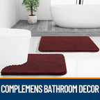 OLANLY Bathroom Rugs 32x20, Extra Soft Absorbent Chenille Bath Rugs, Rubber - Image 6