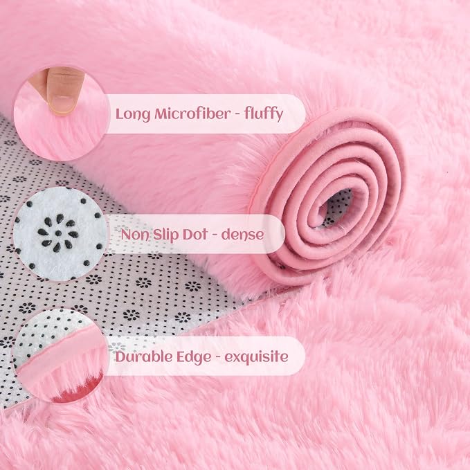 YJ.GWL Soft Area Rugs Fluffy Runner Rug - Image 4