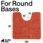 GORILLA GRIP Plush Absorbent Shaggy Chenille Bath Rug Mat - Image 2