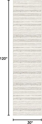 cotiled Hallway 2.6x10 Runner Rugs: Washable Boho Rugs - Image 2