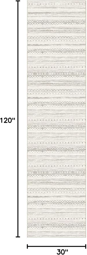 cotiled Hallway 2.6x10 Runner Rugs: Washable Boho Rugs - Image 2
