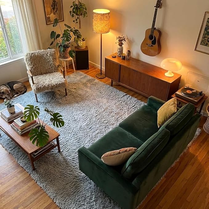 Mugorn 4x6 Rugs for Living Room, Large Fluffy Area Rugs for Bedroom, Soft - Image 7