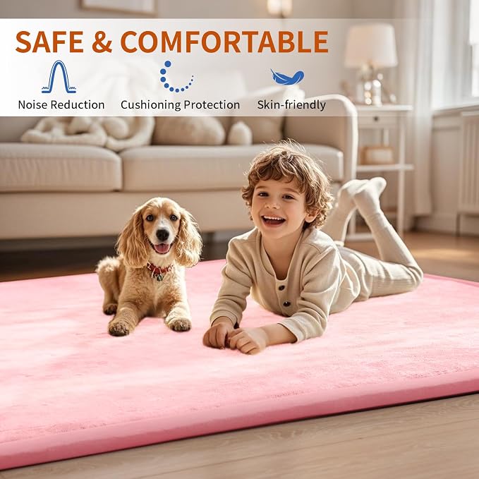 ACOMOPACK Baby Play Mat for Floor, 1.3" Thick Memory Foam Area Rug for Living - Image 3
