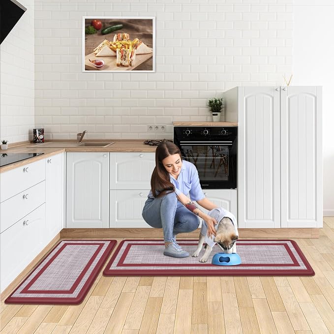 Mattitude Kitchen Mats Set of 2 Cushioned Anti-Fatigue Non-Skid Rug Sets - Image 5