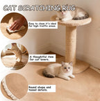 47.2 in Cat Rug, Cat Scratch Rug, Cat Scratch Rugs - Image 4