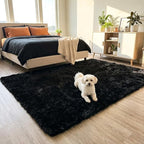 Mugorn Black Rugs for Living Room, 4x6 Feet Large Fluffy Area Rugs for Bedroom - Image 5